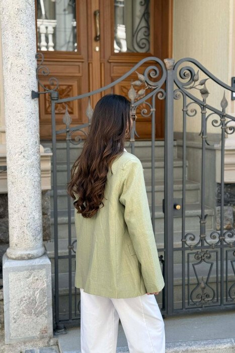 ONE COLOR SIMPLE WOMAN JACKET MINT/MENTE - 4