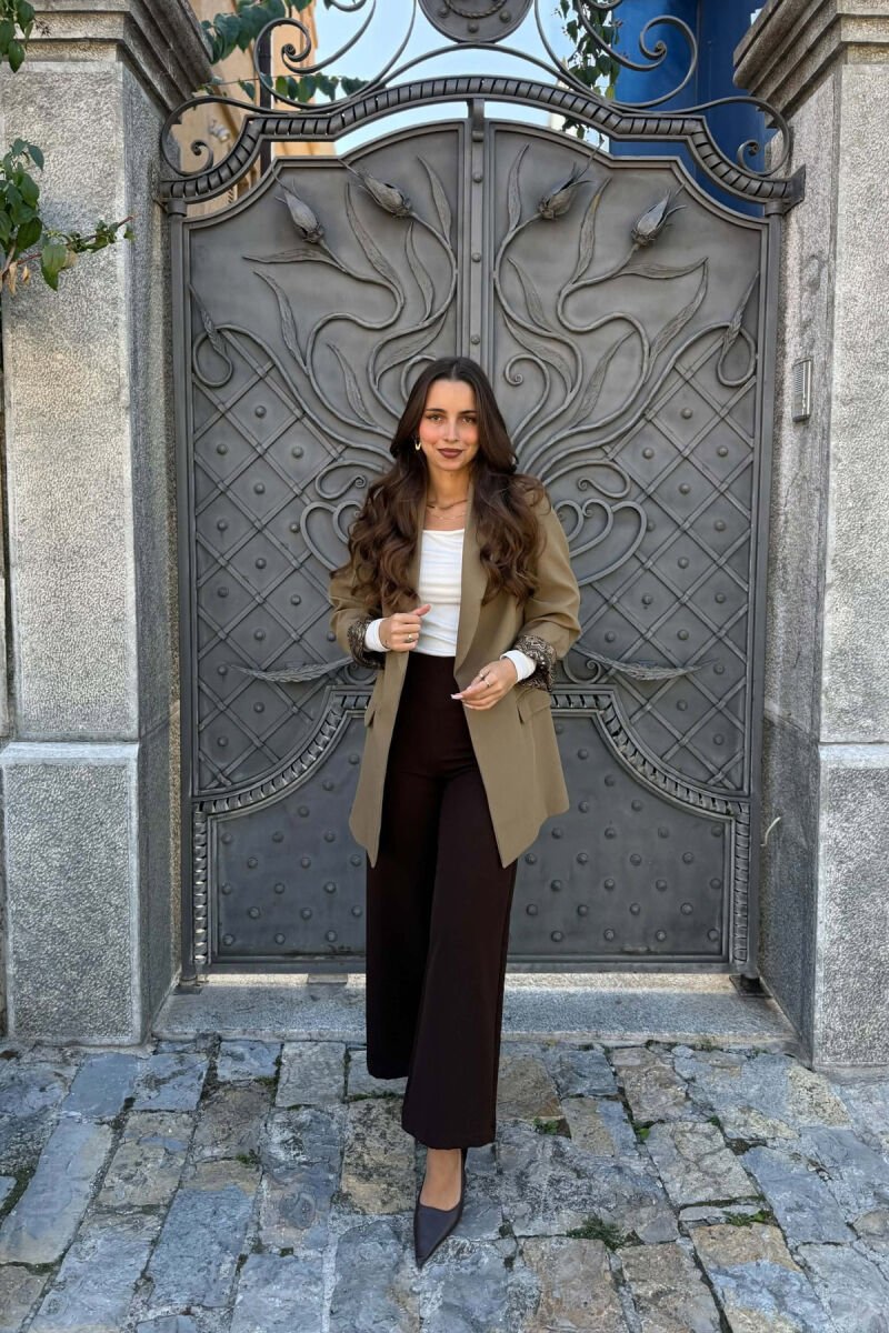 ONE COLOR SIMPLE WOMAN JACKET OLIVE/ULLI - 2