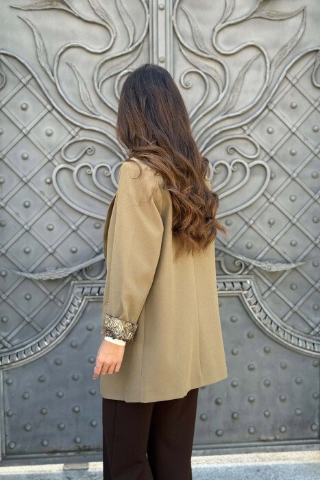 ONE COLOR SIMPLE WOMAN JACKET OLIVE/ULLI - 5