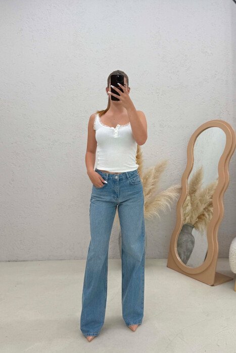 ONE COLOR SIMPLE WOMAN JEANS BABY BLUE/BLU BY - 1