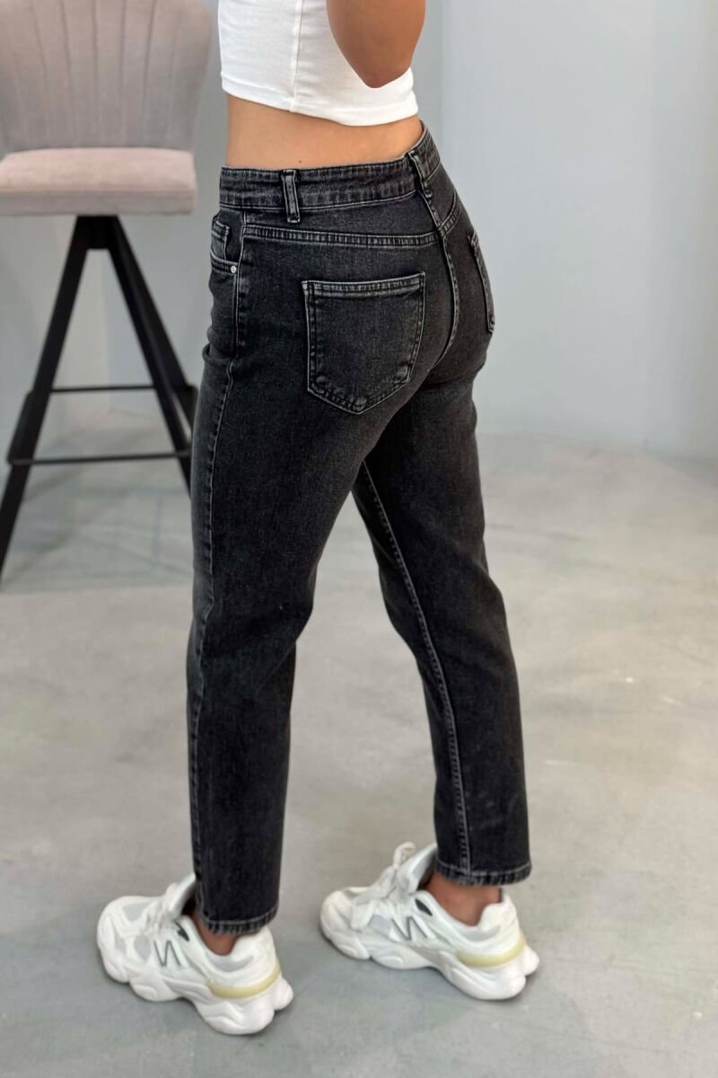 ONE COLOR SIMPLE WOMAN JEANS BLACK/ E ZEZE - 5