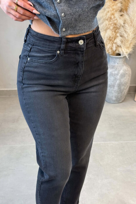 ONE COLOR SIMPLE WOMAN JEANS BLACK/ E ZEZE - 2