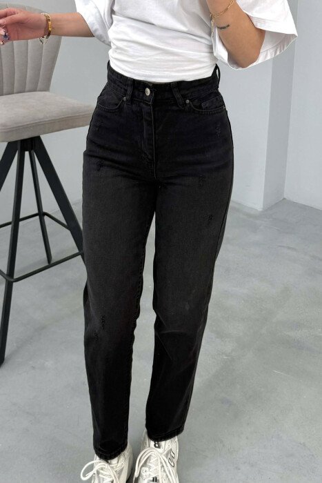 ONE COLOR SIMPLE WOMAN JEANS BLACK/ E ZEZE - 3