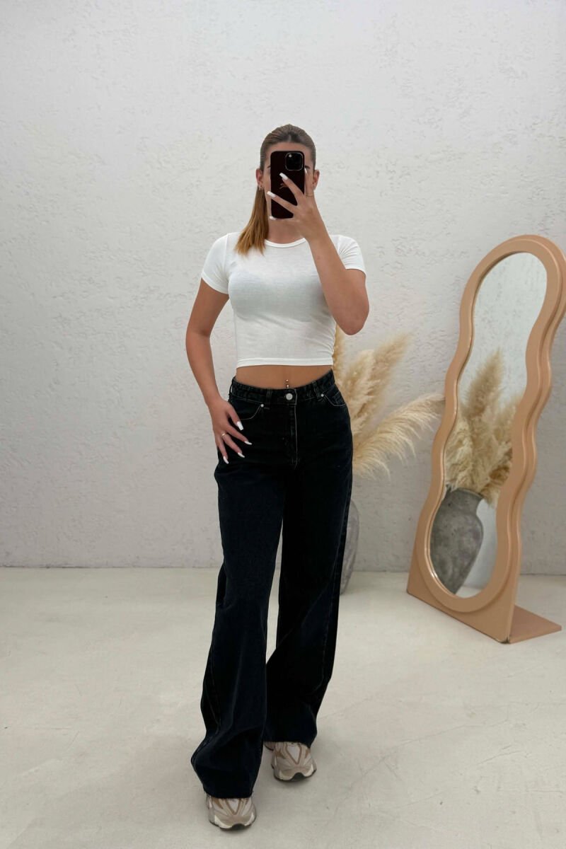 ONE COLOR SIMPLE WOMAN JEANS DARK BLUE/BEE - 4