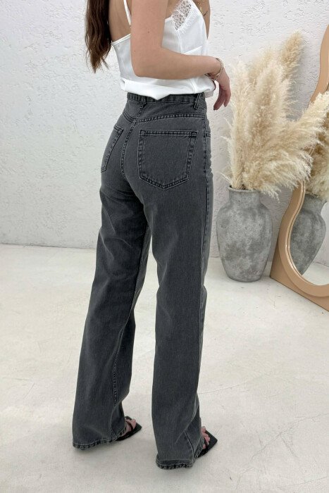 ONE COLOR SIMPLE WOMAN JEANS DARK GREY/GEE - 3