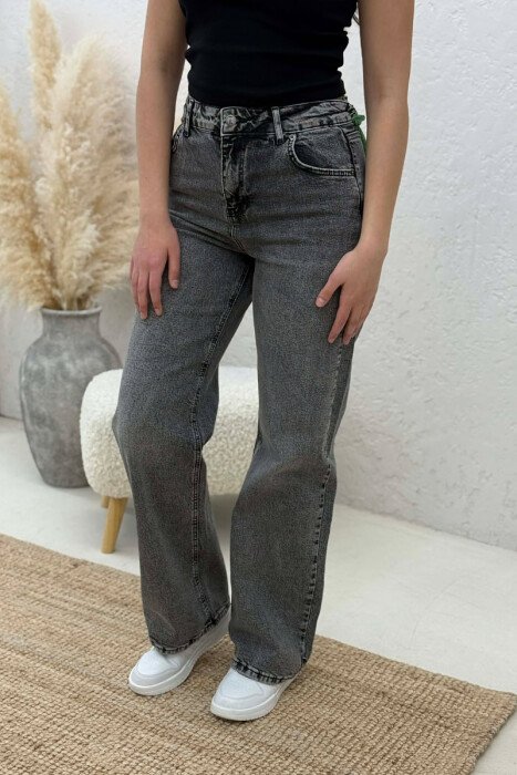 ONE COLOR SIMPLE WOMAN JEANS DARK GREY/GEE - 10