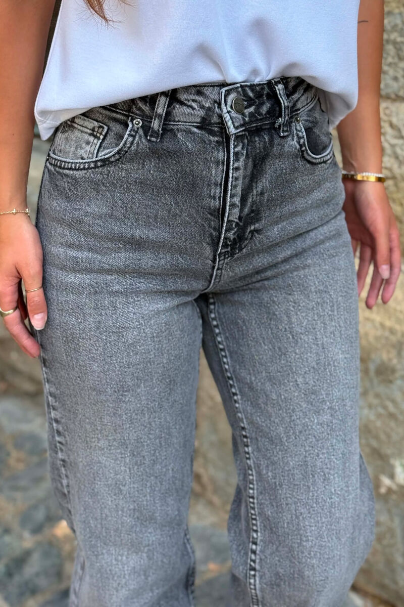 ONE COLOR SIMPLE WOMAN JEANS DARK GREY/GEE - 3