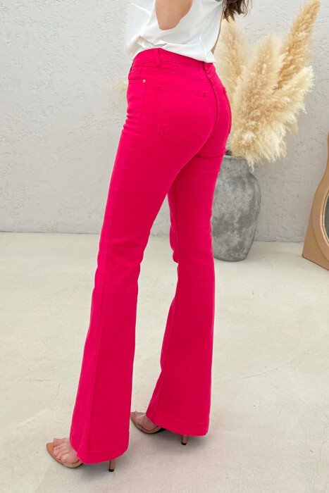 ONE COLOR SIMPLE WOMAN JEANS FUCHSIA/CIKLAMI - 4