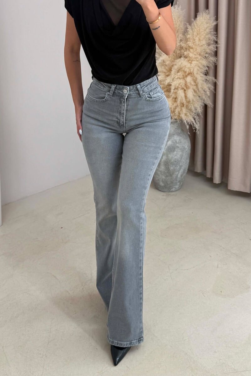ONE COLOR SIMPLE WOMAN JEANS GREY/GRI - 3