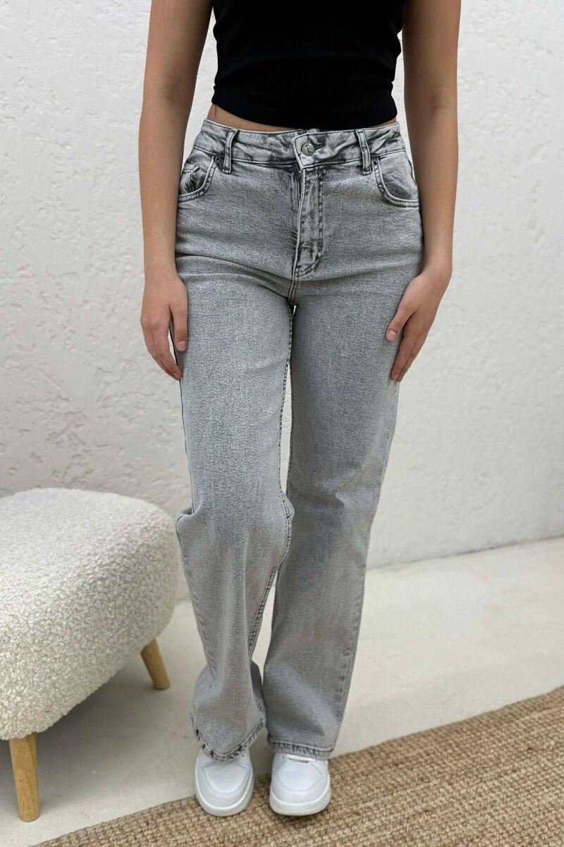 ONE COLOR SIMPLE WOMAN JEANS LIGHT GREY/GZ - 3