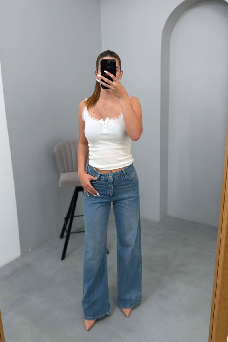 ONE COLOR SIMPLE WOMAN JEANS LIGHTBLUE/BZ - 1