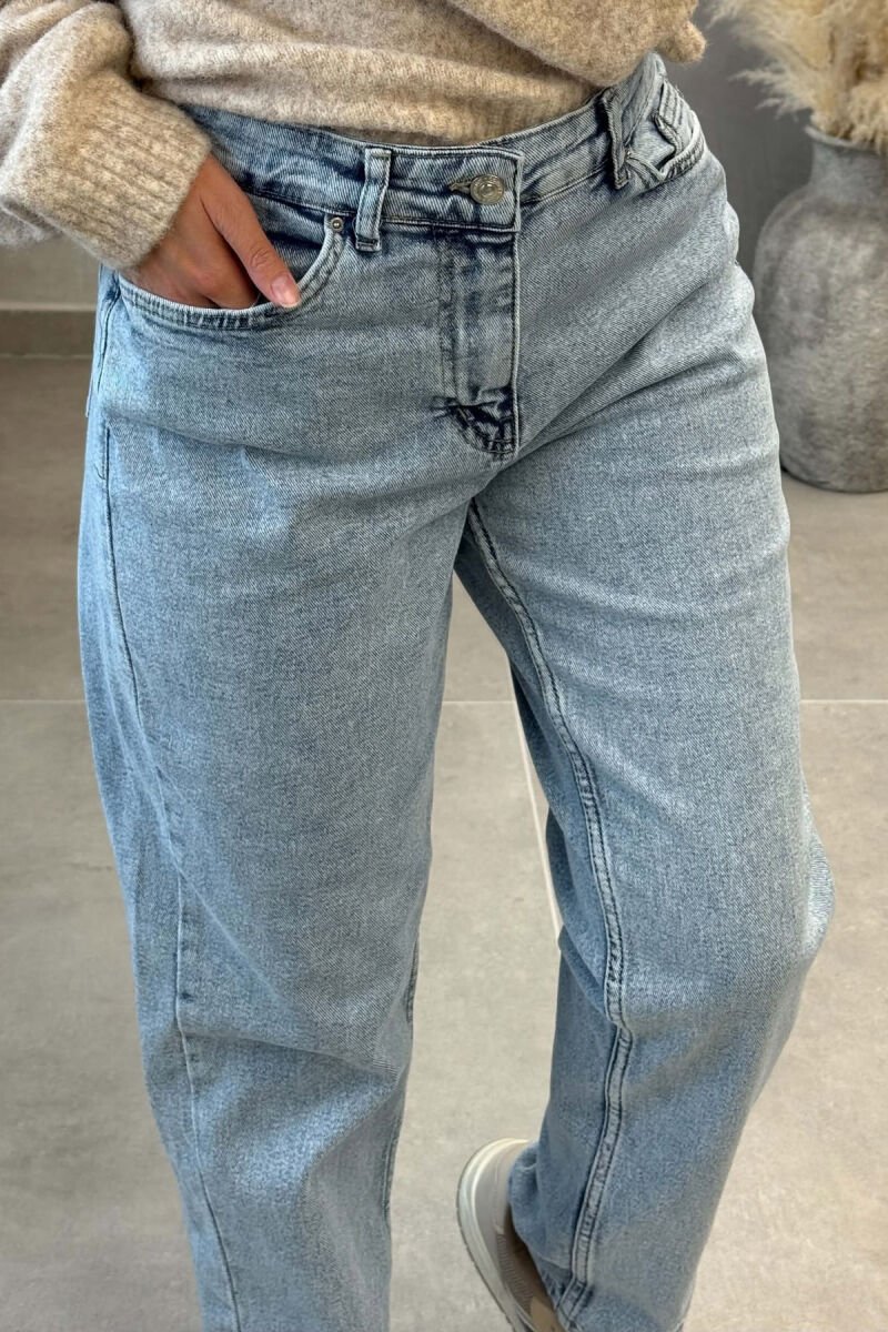 ONE COLOR SIMPLE WOMAN JEANS LIGHTBLUE/BZ - 3