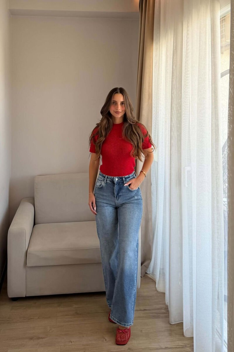 ONE COLOR SIMPLE WOMAN JEANS LIGHTBLUE/BZ - 1