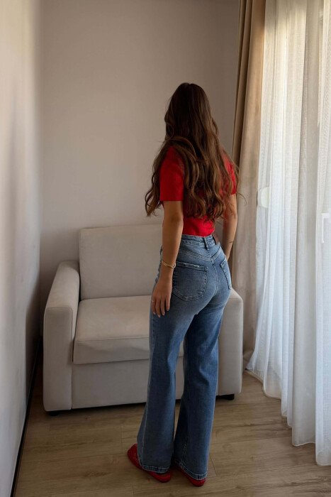 ONE COLOR SIMPLE WOMAN JEANS LIGHTBLUE/BZ - 3