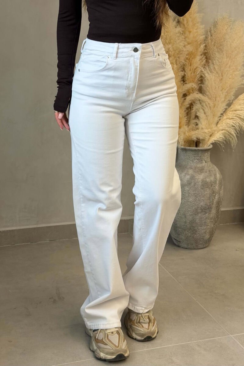 ONE COLOR SIMPLE WOMAN JEANS WHITE-E BARDHE - 2