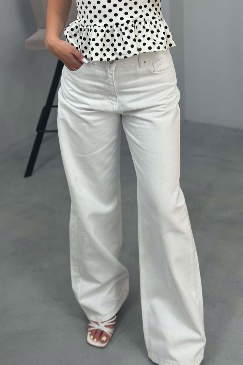 ONE COLOR SIMPLE WOMAN JEANS WHITE-E BARDHE - 8
