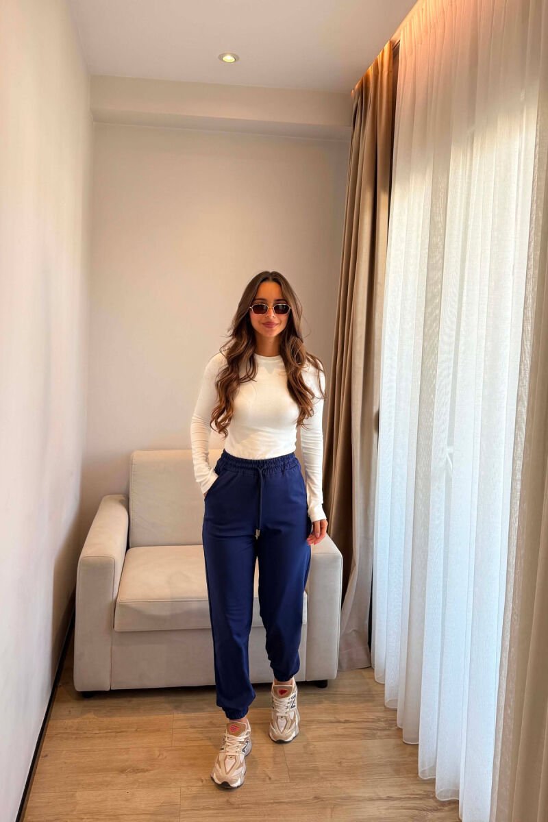 ONE COLOR SIMPLE WOMAN JOGGERS BLUE/BLU - 1