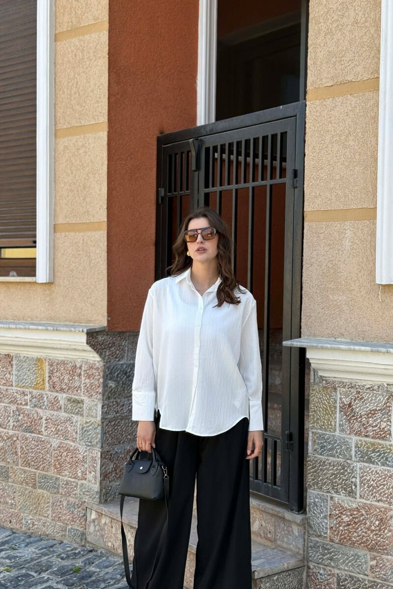 ONE COLOR SIMPLE WOMAN SHIRT WHITE-E BARDHE - 1