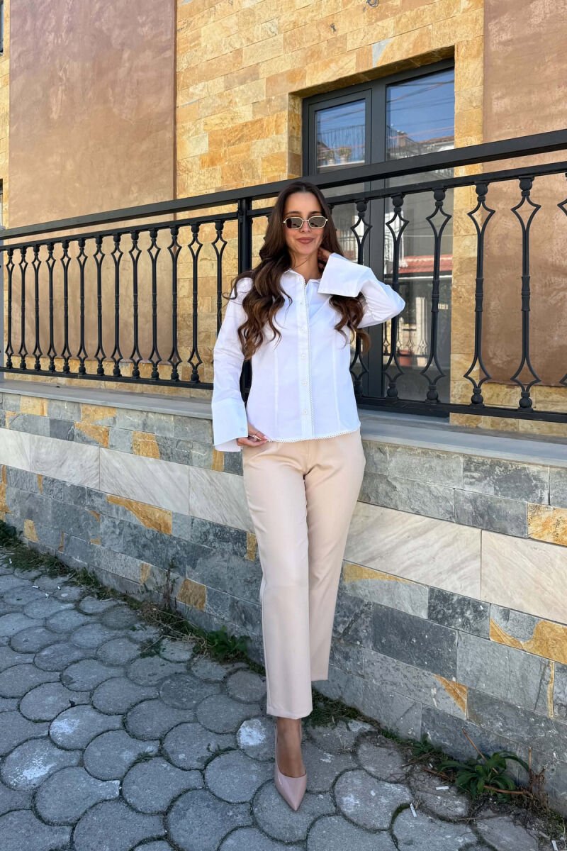 ONE COLOR SIMPLE WOMAN SHIRT WHITE-E BARDHE - 4