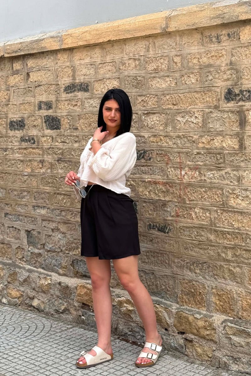ONE COLOR SIMPLE WOMAN SHORTS BLACK/ E ZEZE - 2