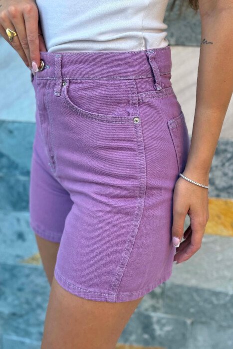 ONE COLOR SIMPLE WOMAN SHORTS PURPLE/LEJLA - 5