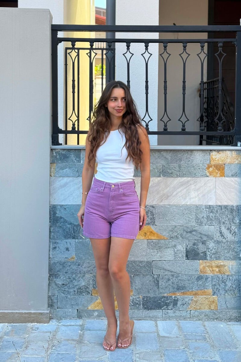 ONE COLOR SIMPLE WOMAN SHORTS PURPLE/LEJLA - 6