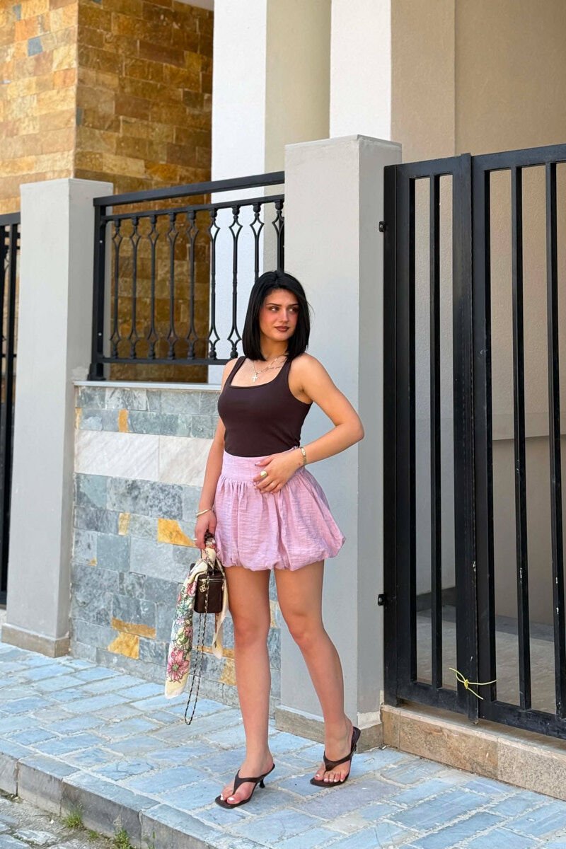 ONE COLOR SIMPLE WOMAN SKIRT PURPLE/LEJLA - 3