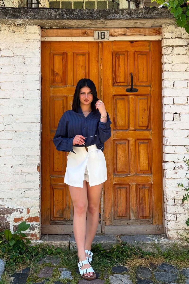 ONE COLOR SIMPLE WOMAN SKORT WHITE-E BARDHE - 1