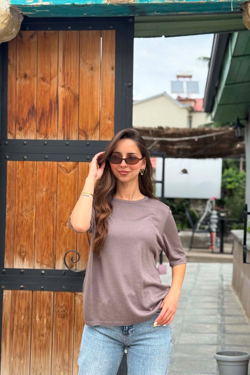 ONE COLOR SIMPLE WOMAN SWEATER GREY/GRI - 4