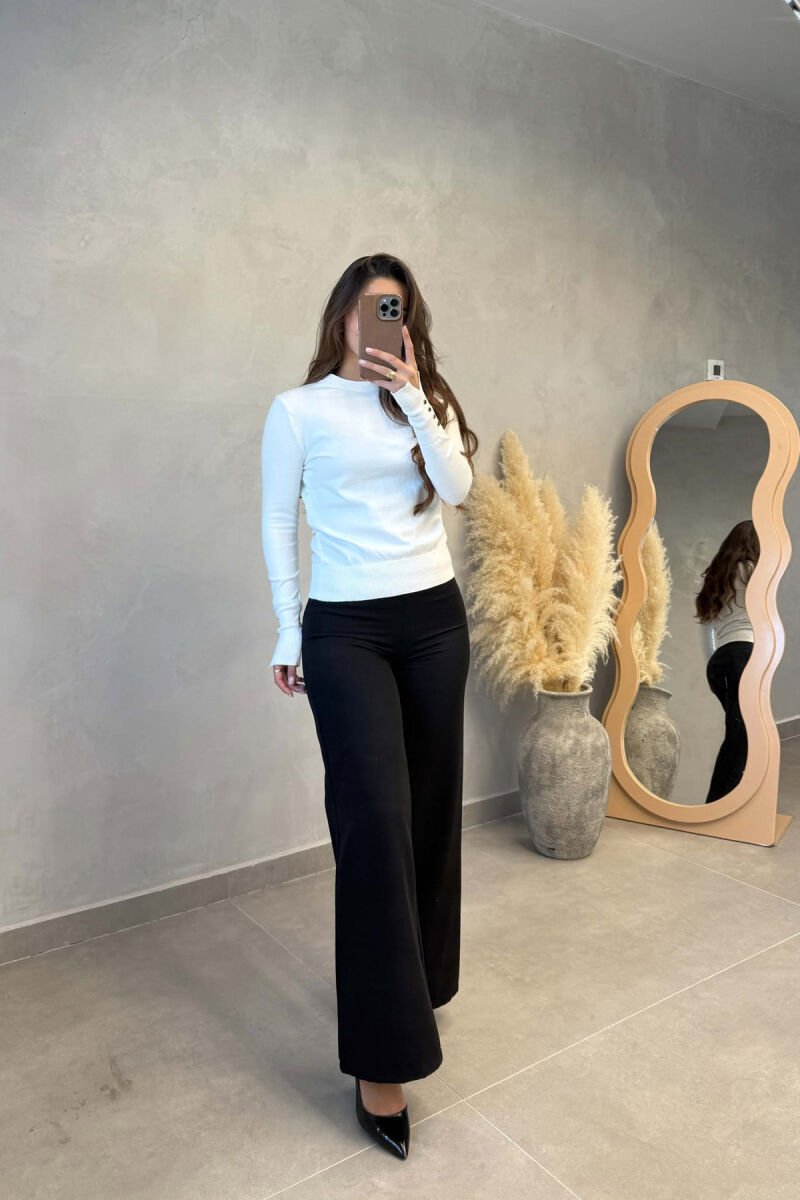 ONE COLOR SIMPLE WOMAN SWEATER WHITE-E BARDHE - 4