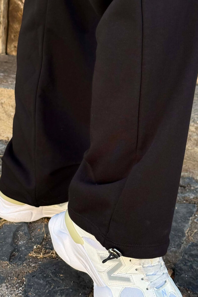 ONE COLOR SIMPLE WOMAN SWEATPANTS BLACK/ E ZEZE - 4