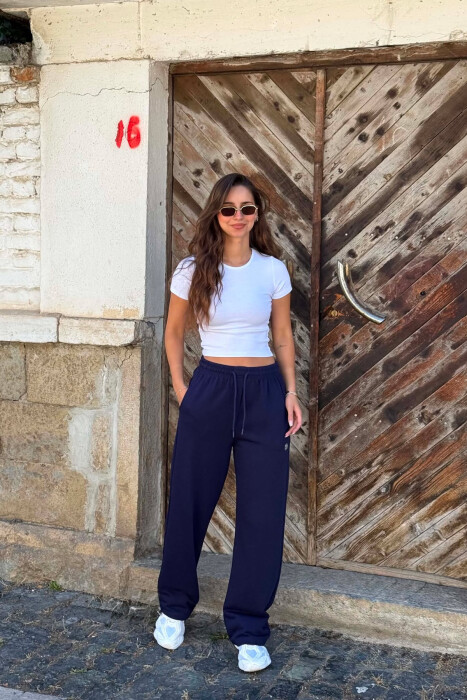 ONE COLOR SIMPLE WOMAN SWEATPANTS BLUE/BLU - 2