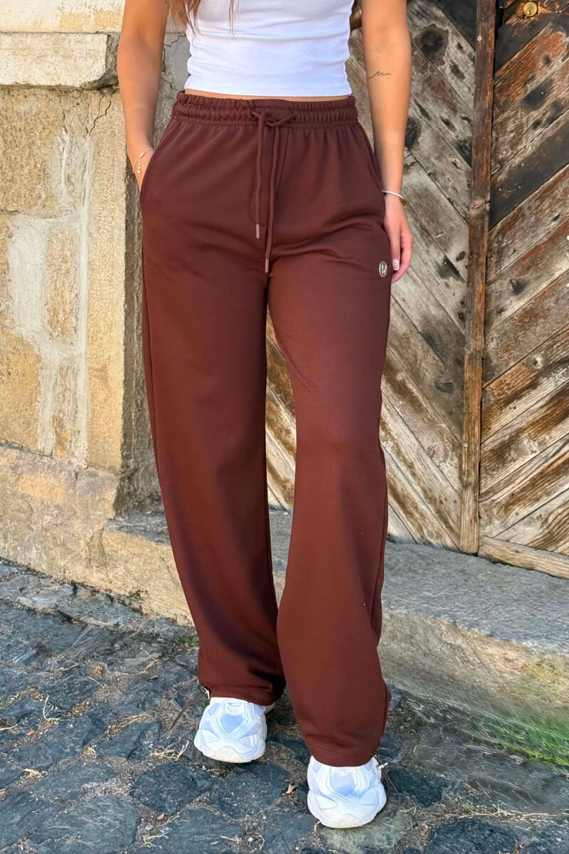 ONE COLOR SIMPLE WOMAN SWEATPANTS BROWN/KAFE - 4