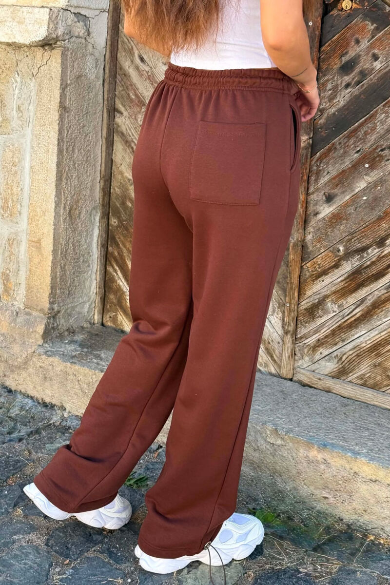ONE COLOR SIMPLE WOMAN SWEATPANTS BROWN/KAFE - 6