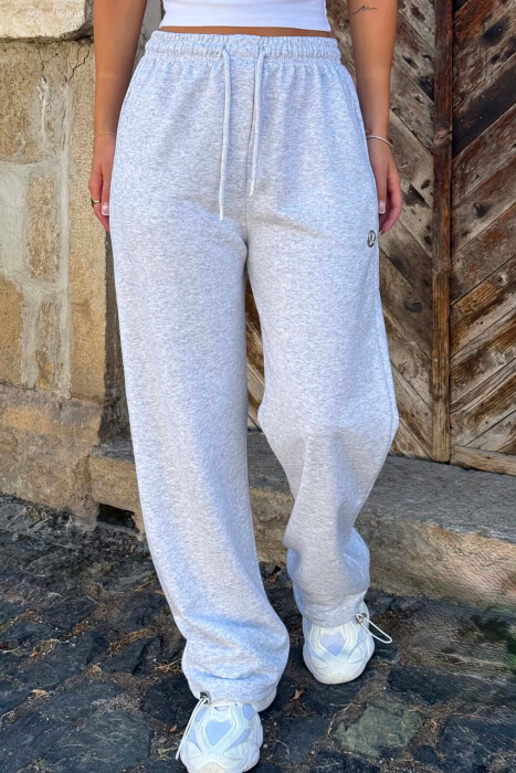 ONE COLOR SIMPLE WOMAN SWEATPANTS LIGHT GREY/GZ - 5