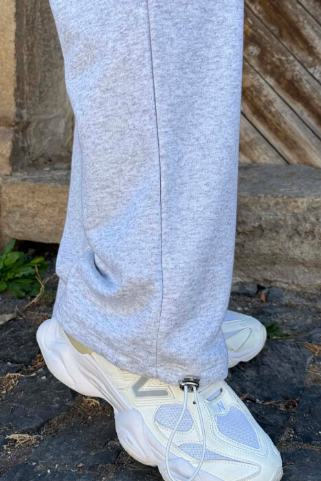 ONE COLOR SIMPLE WOMAN SWEATPANTS LIGHT GREY/GZ - 6