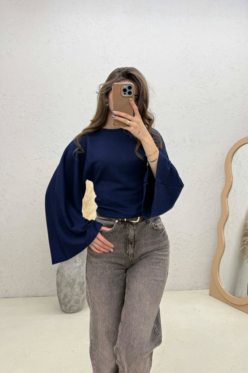 ONE COLOR SIMPLE WOMAN SWEATSHIRT BLUE/BLU - 1