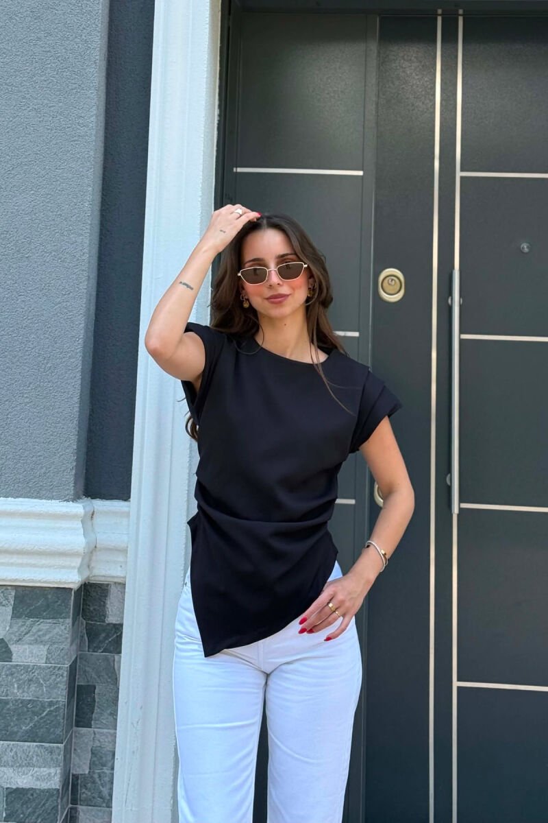 ONE COLOR SIMPLE WOMAN TANK TOP BLACK/ E ZEZE - 1