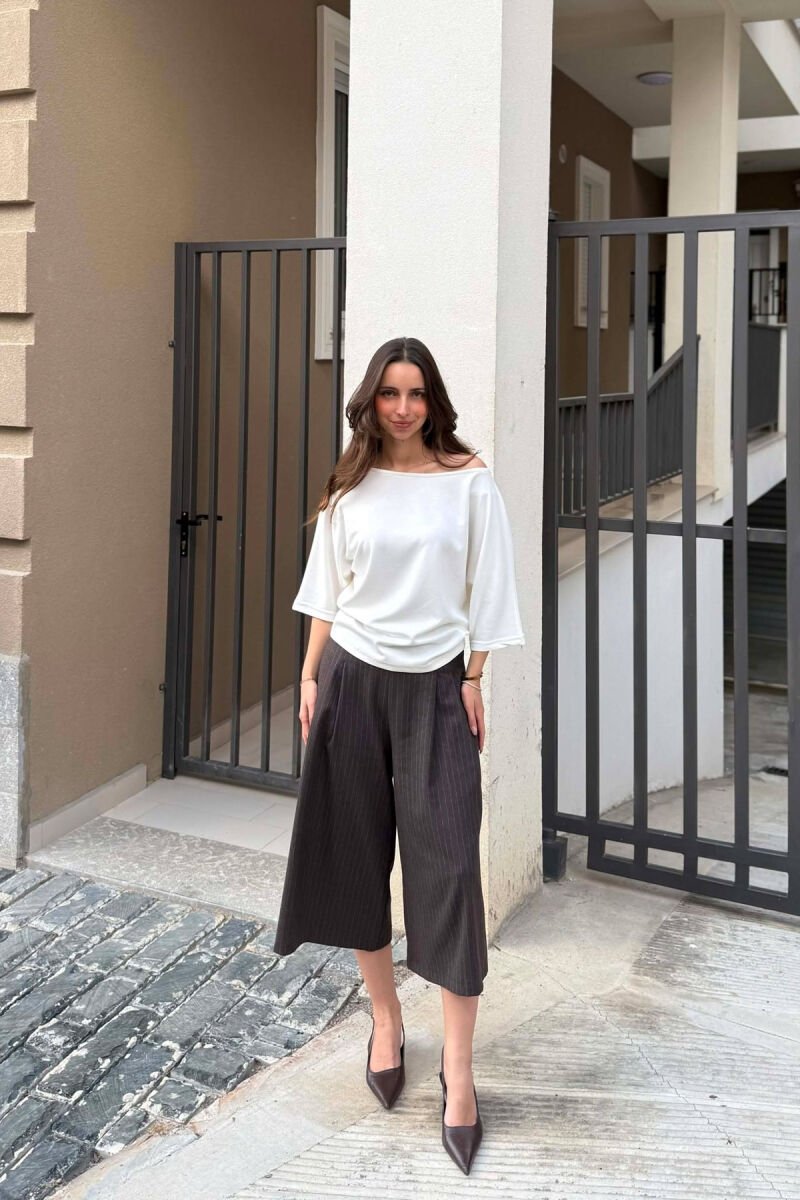ONE COLOR SIMPLE WOMAN T-SHIRT WHITE-E BARDHE - 3