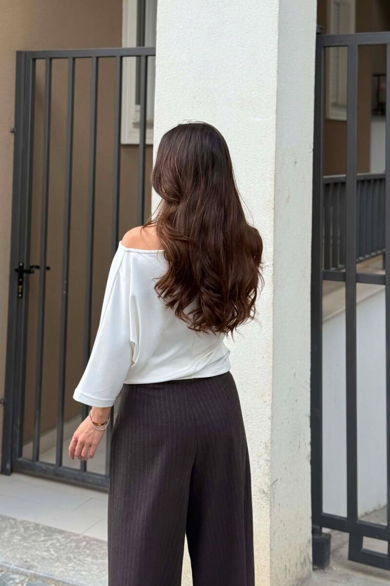 ONE COLOR SIMPLE WOMAN T-SHIRT WHITE-E BARDHE - 5
