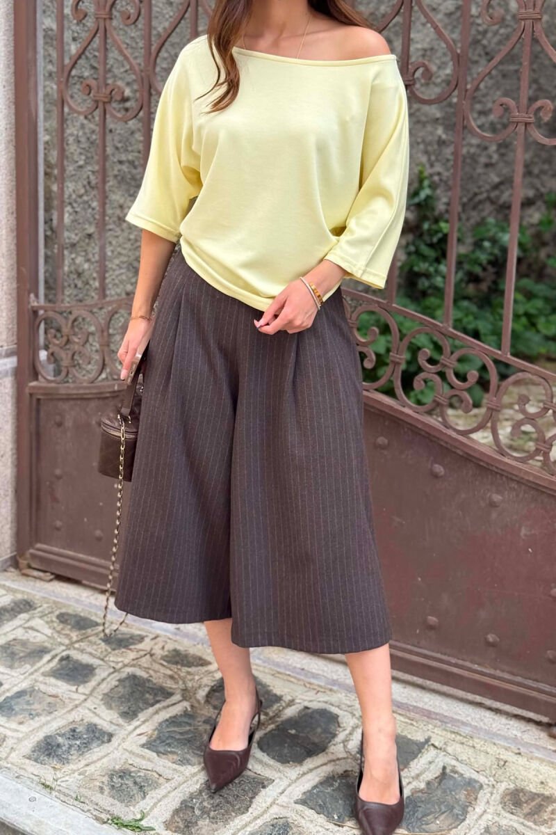 ONE COLOR SIMPLE WOMAN T-SHIRT YELLOW/E VERDHE - 2