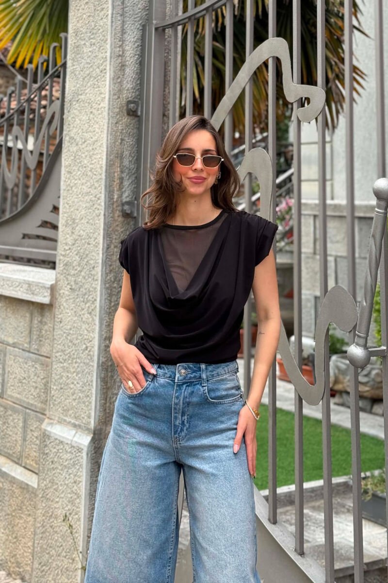 ONE COLOR SIMPLE WOMAN TANK TOP BLACK/ E ZEZE - 1