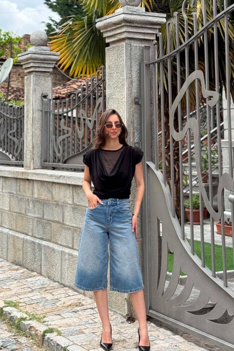 ONE COLOR SIMPLE WOMAN TANK TOP BLACK/ E ZEZE - 2