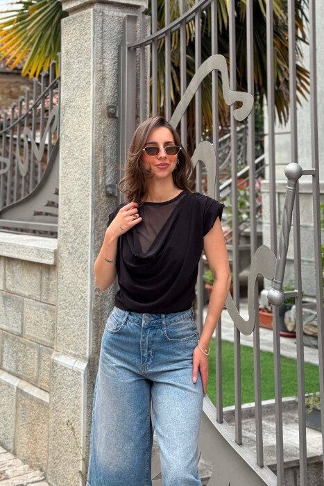 ONE COLOR SIMPLE WOMAN TANK TOP BLACK/ E ZEZE - 3