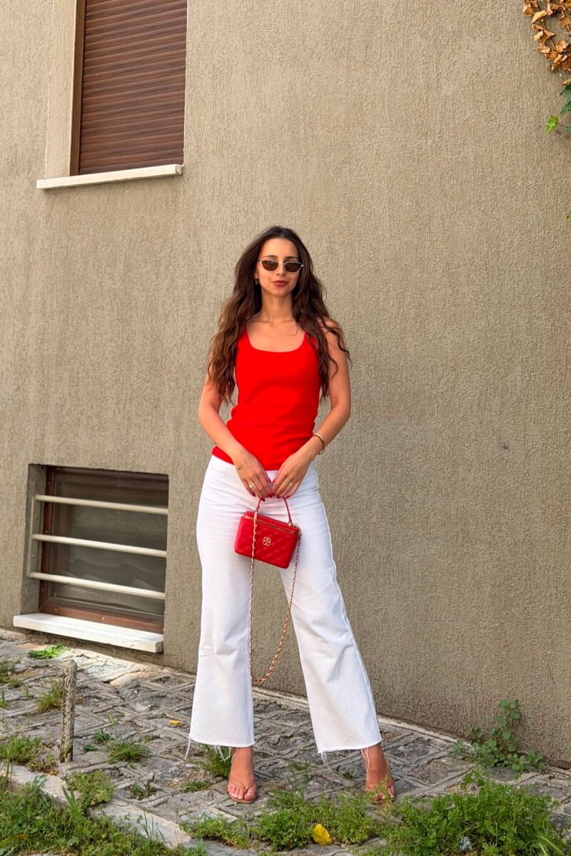 ONE COLOR SIMPLE WOMAN TANK TOP RED/E KUQE - 6