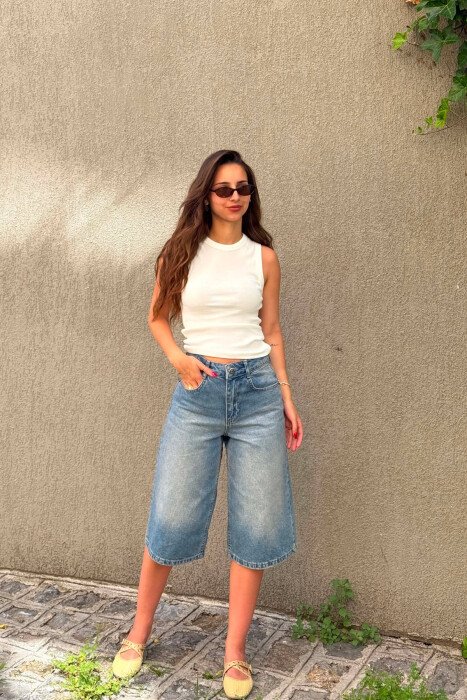ONE COLOR SIMPLE WOMAN TANK TOP WHITE-E BARDHE - KLAUDIO FASHION