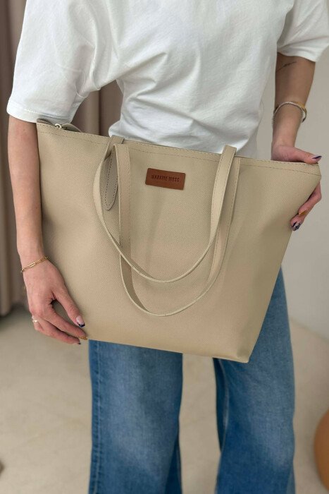 ONE COLOR SIMPLE WOMEN BAG BEIGE/BEZHE - 2