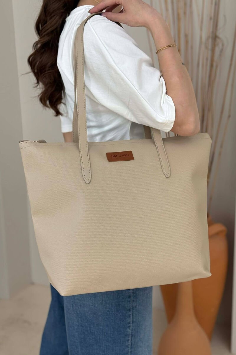 ONE COLOR SIMPLE WOMEN BAG BEIGE/BEZHE - 3
