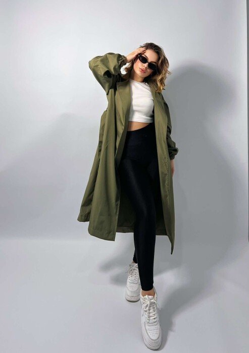 ONE COLOR SIMPLE WOMEN JACKET GREEN/JESHILE - KLAUDIO FASHION