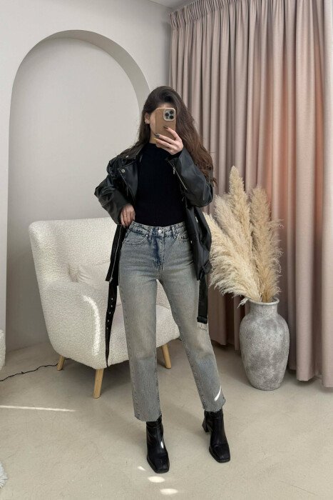 ONE COLOR SIMPLE WOMEN JEANS BEAUBLUE/BBL - 2